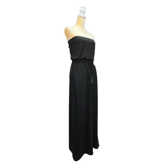Adrienne Vittadini Black Strapless Maxi Dress Size Small Jersey Knit New NWT - Picture 5 of 5